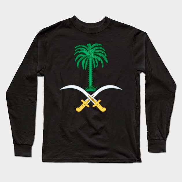 Emblem of Saudi Arabia Long Sleeve T-Shirt by Wickedcartoons